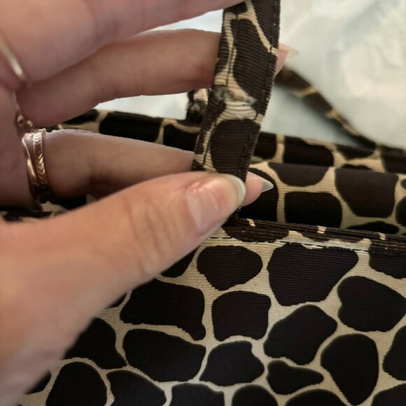 KATE SPADE Vtg 90s Animal Print Nylon Shoulder Bag - Picture 4 of 8